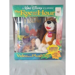 Vintage Walt Disney FOX AND HOUND VHS & COPPER DOG Plush Limited Edition Box Set